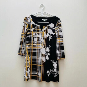 Cleo Petites - Tunic or Short Dress with Fun  Floral Pattern